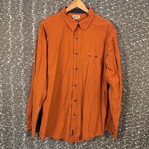 Industrial Exchange Orange Long Sleeve‎ Button Up Shirt Men's XL